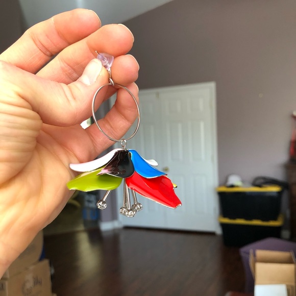 Multicolor Flower Earrings - Picture 2 of 3